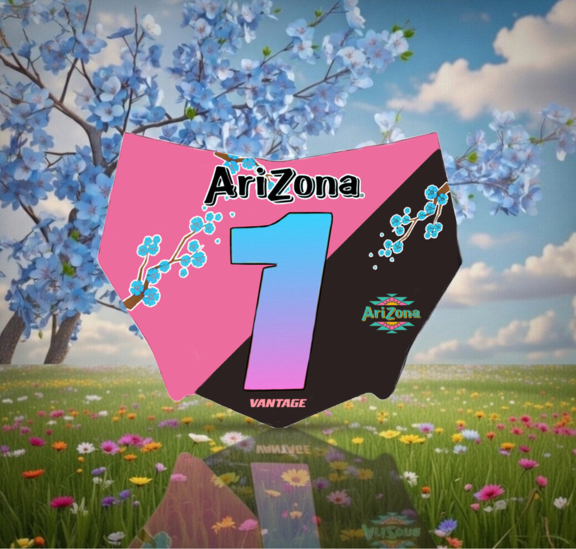 Blue Blossom Decal (Custom) (ODI AND MOTOCUTZ)